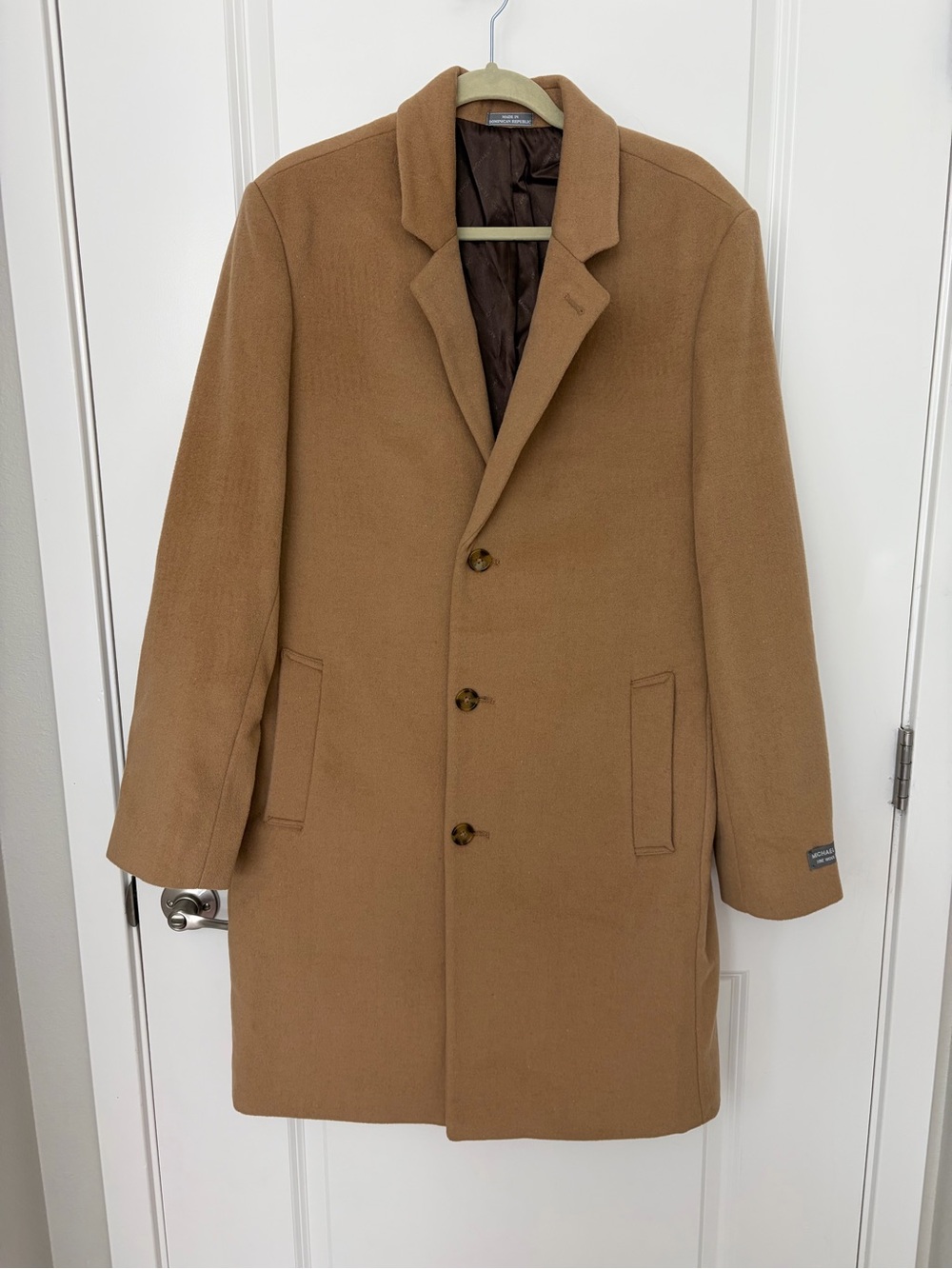 Michael Kors Men’s Madison Wool Blend Modern-Fit Overcoat - Size 40L